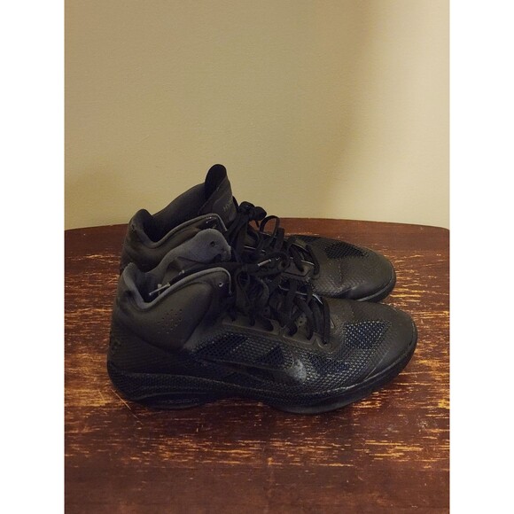 Nike 2010 Hyperfuse Zoom Men Size 11.5 Black Sneakers 407622 - Picture 1 of 9